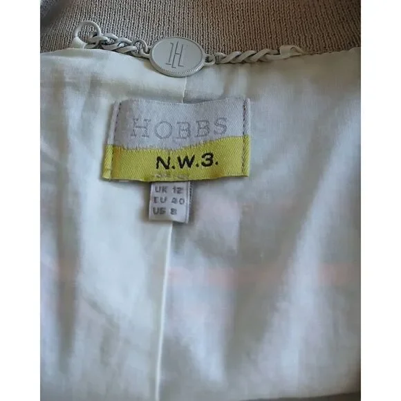 Hobbs london mens medium beige orange bomber jacket lightweight - Picture 7 of 9